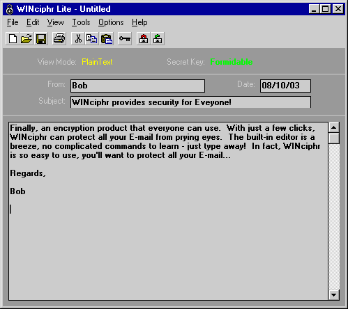 WINciphr Lite - PlainText